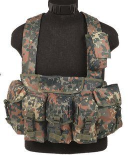 Жилет розвантажувальний із підсумками Mil-Tec Chest Rig FLECKTARN 13530021 P1236735 фото