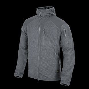 Толстовка флісова Helikon-Tex ALPHA HOODIE GRID FLEECE Shadow Grey BL-ALH-FG-35 M1255552103 фото