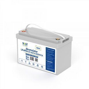 Аккумулятор Volt Polska LiFePO4 12,8V 100Ah (150A) + BMS, BlueTooth и нагревательный мат W2268 фото