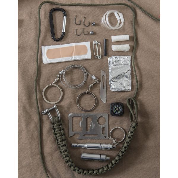 Комплект для выживания Mil-Tec Paracord Survival Kit Large Black 16027702- N796 фото