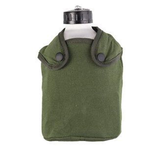 Фляга алюминиевая Mil-Tec MOLLE PALS LC2 Olive 14510201 M655 фото