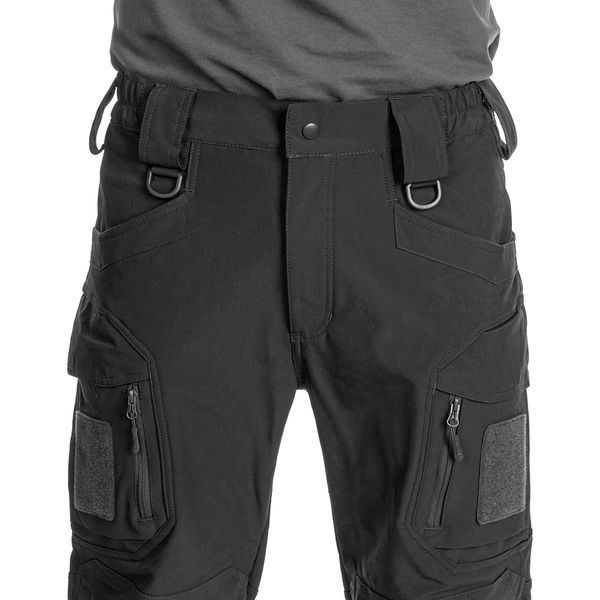 Штани водонепроникні камуфляж Mil-Tec Softshell Assault Black 11380002 M125555123185 фото