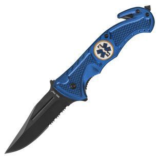Нож складной Mil-Tec Rescue Blue 15323003 M661 фото