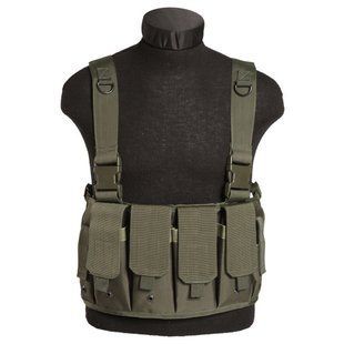 Жилет із підсумками Mil-Tec Mag Carrier Chest Rig Olive 13532001 N782 фото