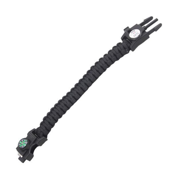 Браслет для выживания JB Tacticals SOS из паракорда JB-28 черный JB-ACS-0028-BLK A9136 фото