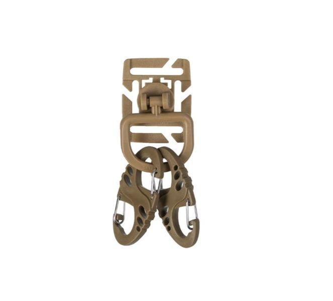 Набір D-подібних кілець і S-подібних гачків Mil-Tec Ultimate DURAFLEX MOLLE D-RING S-HOOK coyote 13457605 T00248 фото