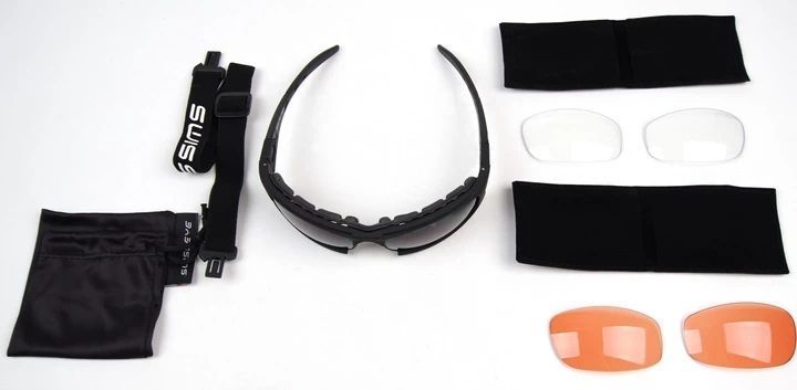 Окуляри тактичні з 3 змінними склами Swiss Eye Safety Goggles Guardian black 15619102- P123463 фото