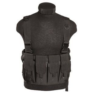 Жилет із підсумками Mil-Tec Mag Carrier Chest Rig Black 13532002- N783 фото