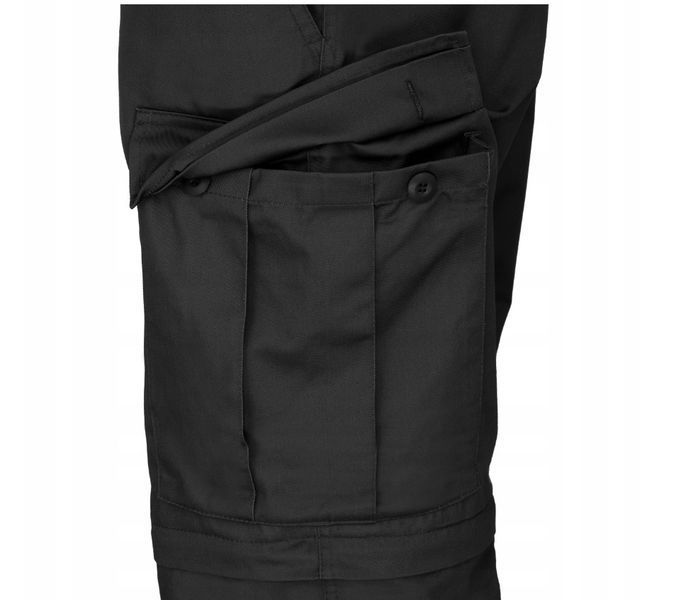 Штани шорти 2 в 1 трекінгові Mil-Tec BDU ZIP OFF Black 11510002 P1236782 фото