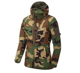 Куртка женская с капюшоном и компрессионным мешком Helikon-Tex Wolfhound Hoodie US Woodland KU-WWH-NL-03 P1237110 фото