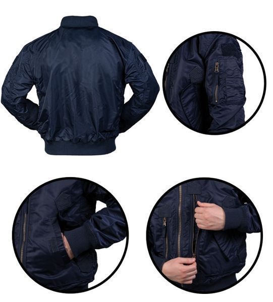 Куртка бомбер демисезонная Mil-Tec Tactical Flight Jacket Dark Blue 10404603- P123453 фото
