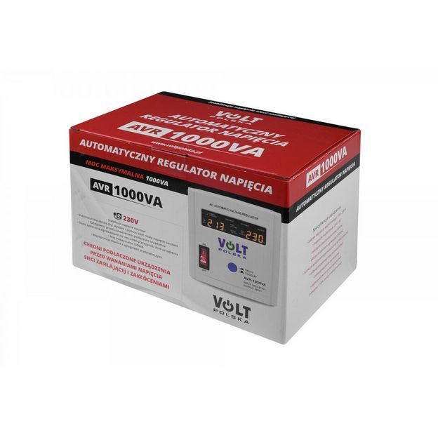 Стабілізатор напруги Volt Polska AVR 1000VA 8-11% 5AVR1000SE W2095 фото