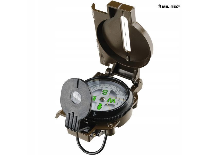 Компас точний військовий в алюмінієвому корпусі Mil-Tec Ranger US Olive 15793000 P123293 фото