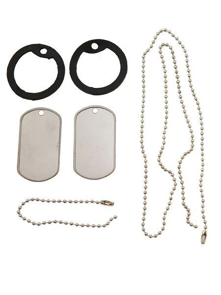 Жетон армейский из нержавеющей стали с цепочкой Mil-Tec US Dog Tag 16311018 P123359te44e фото