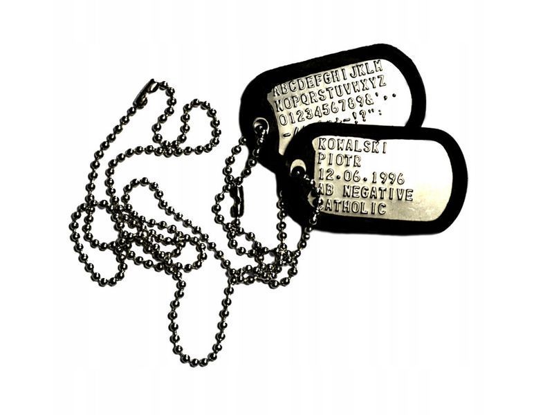 Жетон армейский из нержавеющей стали с цепочкой Mil-Tec US Dog Tag 16311018 P123359te44e фото